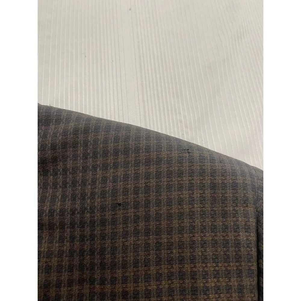 Ermenegildo Zegna High Performance Men’s Brown Plaid Blazer Size 56 Euro 46 US